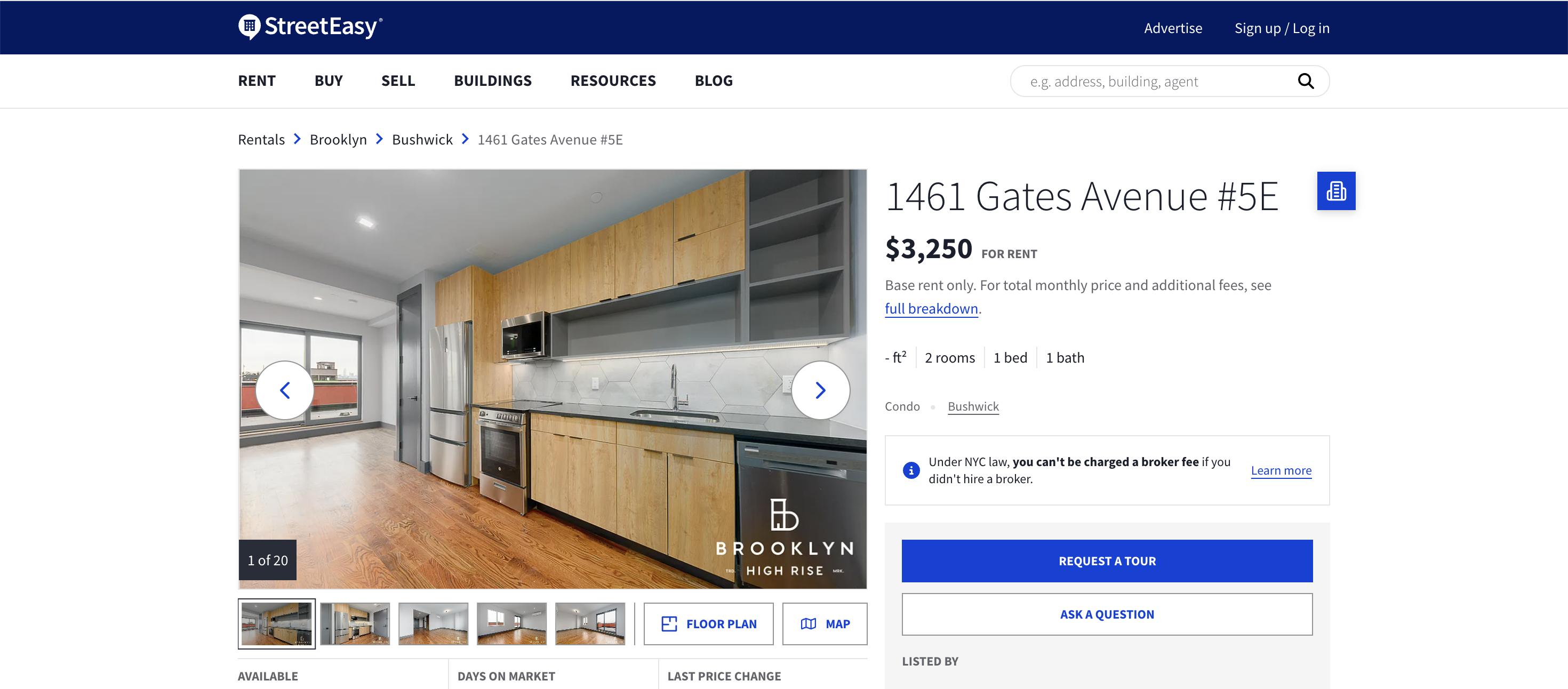 StreetEasy listing